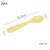 1/2/4Pcs Simple Children Tableware Plastic Baby Feeding Spoon Toddler Training Eating Utensils For Dessert Fruit