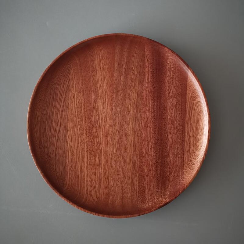 Aiqiyi Selected A1 Wudan Wood Round Serving Tray 24cm Diameter