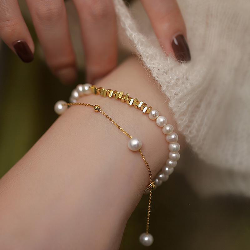 

2023 High-End Cube Pearl Bracelet - Luxurious Socialite & Fragrance-Inspired Design