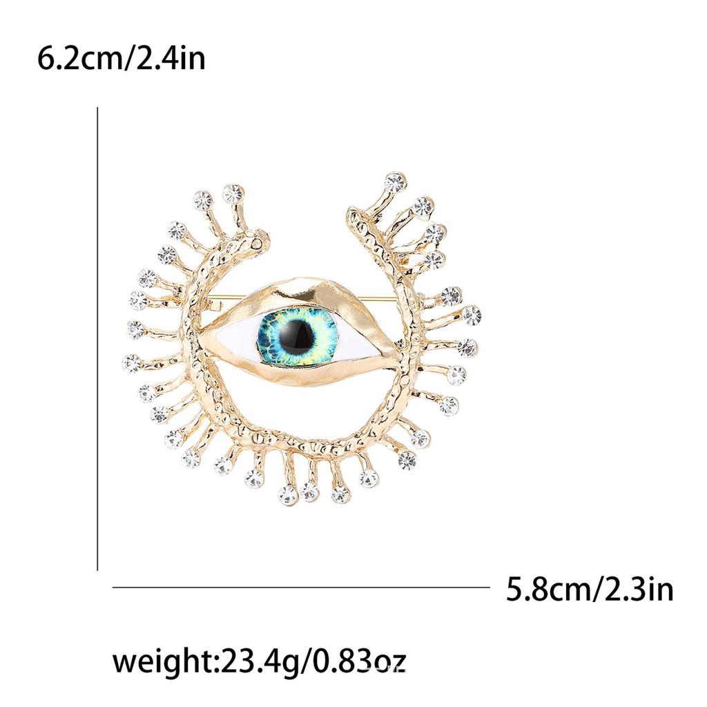Tian She Antique Devil's Eye Brooch: Vintage European & American Design