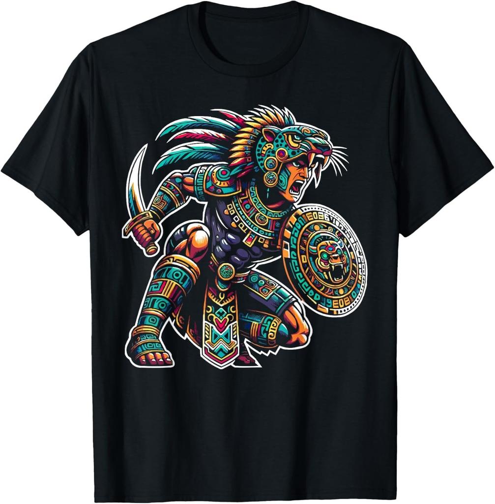 Aztec Jaguar Warrior Aztec Culture Mayan Indigenous 5 T-Shirt