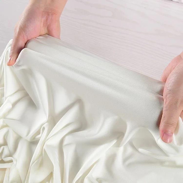 100x160cm Mléčné hedvábí Látka Elastická Pletená Podšívka Oblečení na jógu Měkká Velkoobchodní Látka Oděv pro DIY Šití Spandexový Materiál
