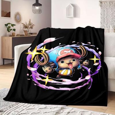 Koc Flanelowy Anime OnePiece Ciepły, Wygodny, Odpowiedni do Sypialni, Kanap, Łóżek, Krzeseł, Pikników, Podróży