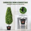 VEVOR Artificial Boxwood Topiary Tree, 36 inch Tall (2 Pieces), Faux Topiary Trees, Green Faux Plant w/ Extra Leaves & Pot & Small Decoration