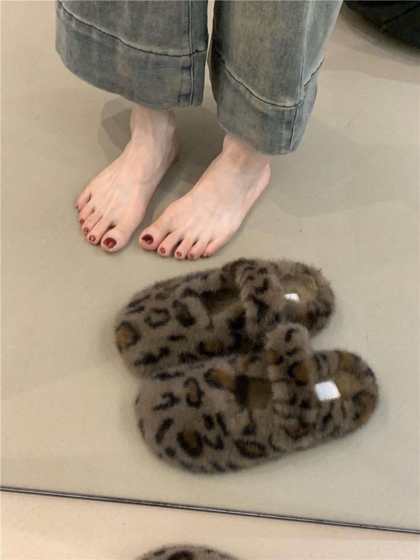 

Тапочки Мао Мао женская обувь 2025 новые нежные вечерние ветры теплые хлопковые тапочки с начесом 40