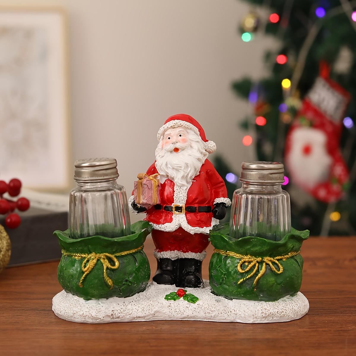 

Великолепная статуэтка Деда Мороза, перечница и солонка, кухонная банка для приправ, декоративная полимерная скульптура, украшение для ресторана