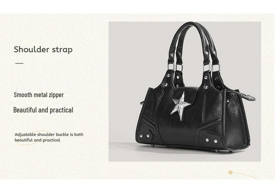 Discarded Star 2026 Y2K Punk Spicy Girl Motorcycle Underarm Shoulder Handbag