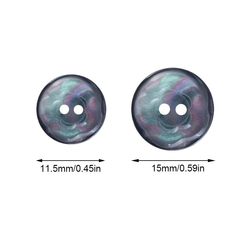 10 STÜCKE Schimmernde Kinderstrickbluse mit muschelartigen Knöpfen Rund Floral 11,5MM/15MM