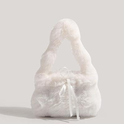 Aspetto di Alto Livello Nodo a Farfalla Borsa Carina Borsa a Spalla Fatata Borsa a Mano con Rifinitura Soffice
