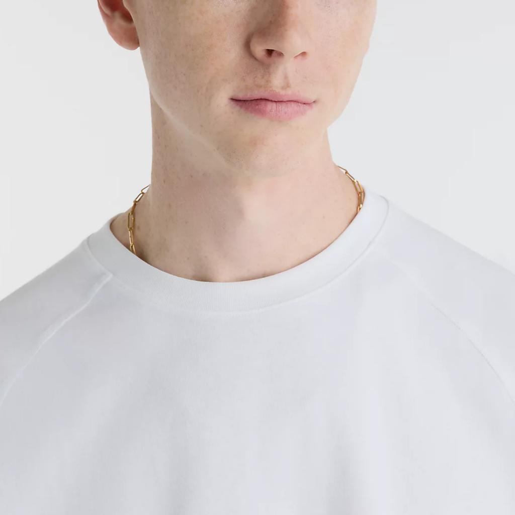 New Balance T-Shirts Men's White Crew Neck Moderate