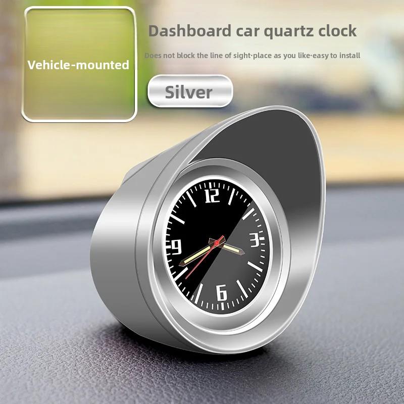 Car Dashboard Clock Mini Auto Interior Watch Luminous Backlight Console Ornament Electronic High Precision Car Styling Accessory