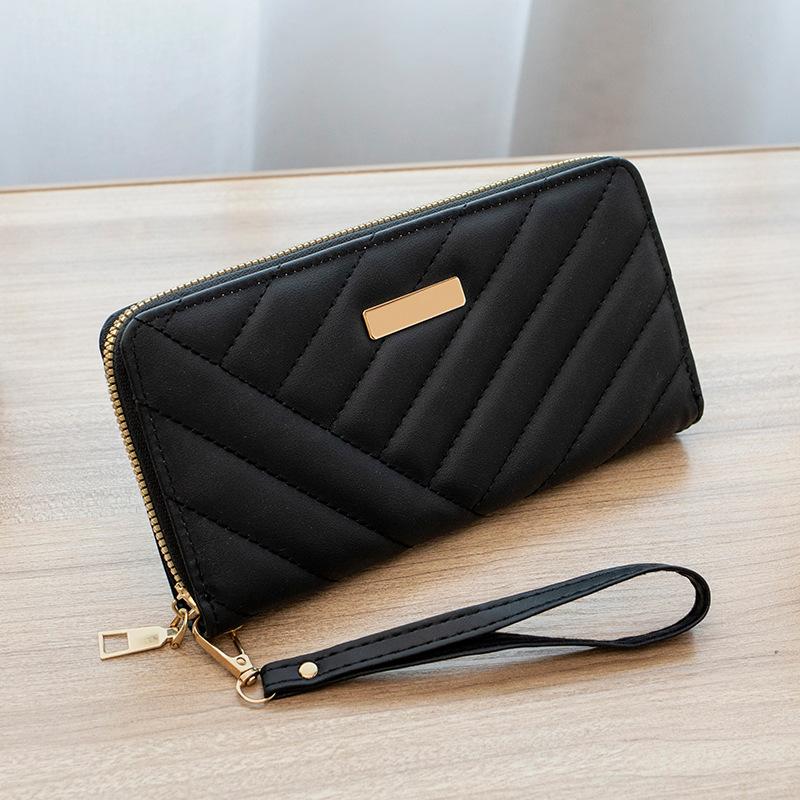 Women's Long Single-pull Wallet, New Twill Embroidered Iron Sheet, Clutch Change Bag, and a Casual Bag.