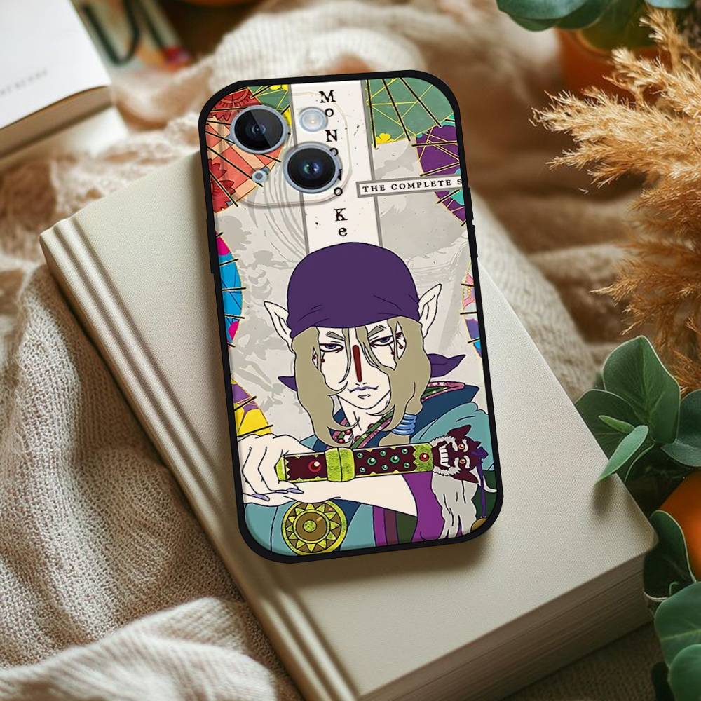 Anime Mononoke Kusuriuri Phone Case For IPhone 1716 15 14 13 Pro Max 11 12 Mini X Xs XR Black Silicone Cover