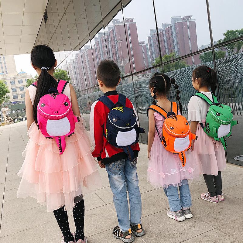 Children'S Backpack Cartoon Cute Boys And Girls Kindergarten School Bag Little Dinosaur Backpack