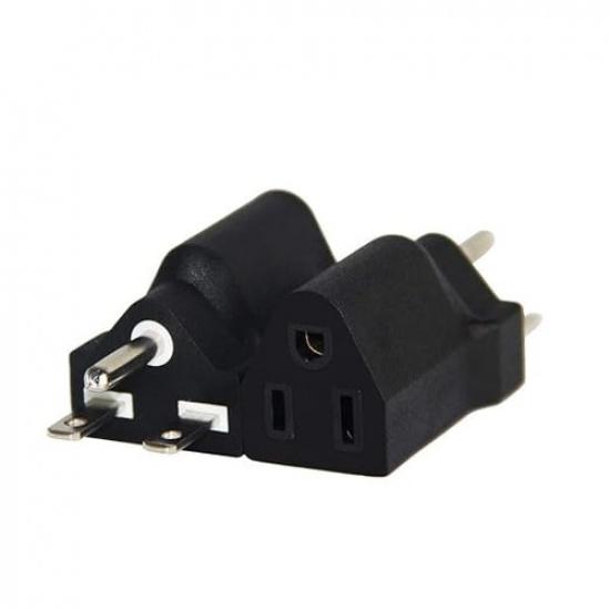 6-15P To 5-15R Plug Adapter, Electrical Converter, 3Prong, 110V / 120V To 220