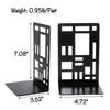 2 Pcs Color Railings Book Ends For Shelves Duty Bookend For Heavy Books Organizer Book Home Bookend Book Rack Holder Stand Shelf