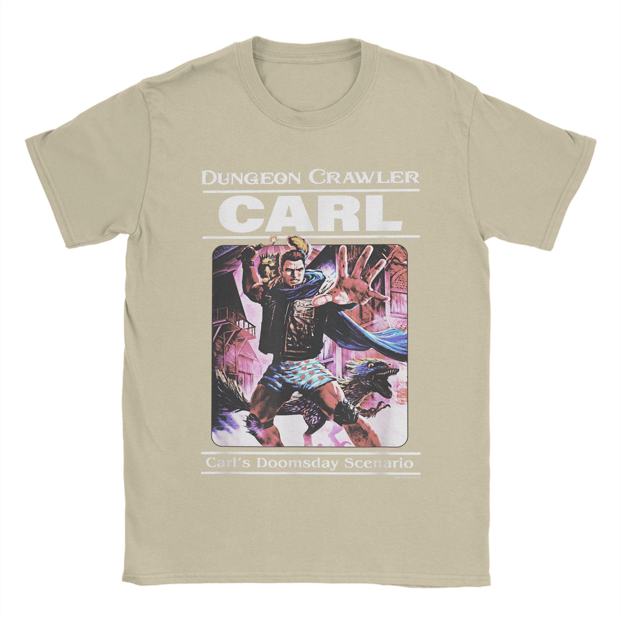

Новинка Dungeon Crawler Carl Паперова Ілюстрація Футболка для Чоловіків З Круглим Коміром Футболка з Коротким Рукавом Літній Одяг 3XL