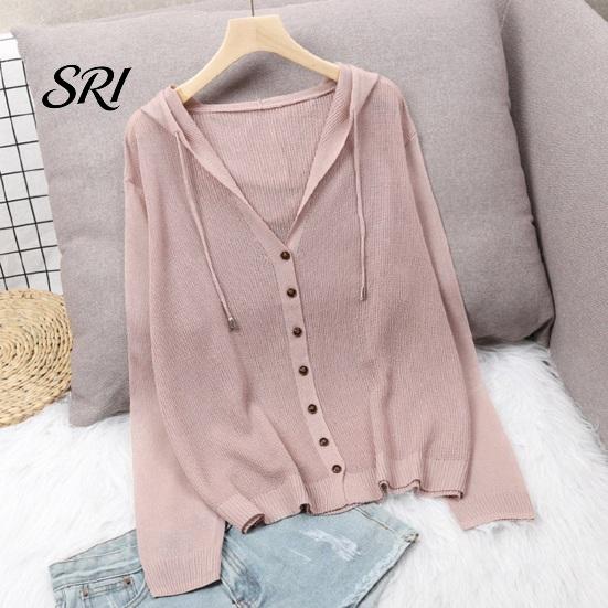 Everyday Wear Women Top Tops Hooded Drawstring Long Sleeve Pure Color Casual Blouse Summer Breathable Loose Fit Thin Ice Silk Sun Protection Coat