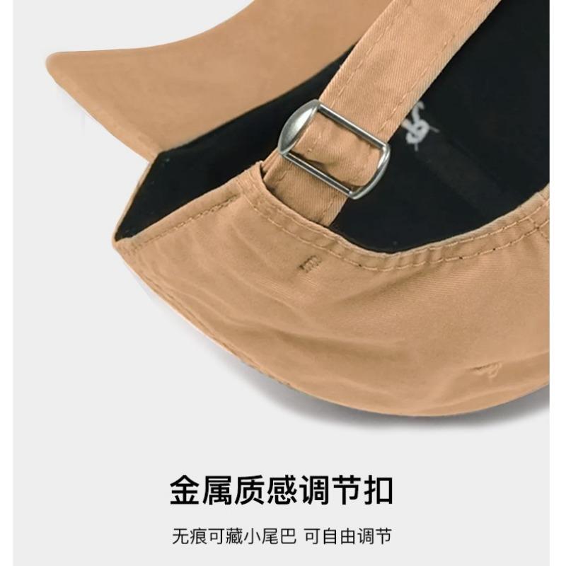 R standard embroidered soft-top baseball cap for women, small face, summer visor hat for men, four-season deep top cap