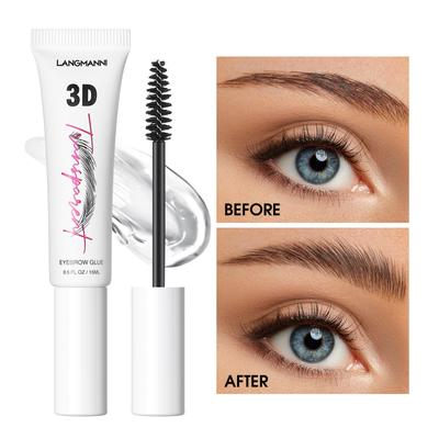 Gel Estereoscópico para Cejas Resistente al Agua Color Fijo Gel para Cejas Natural Salvaje Cambia el Estado Suave de las Pestañas