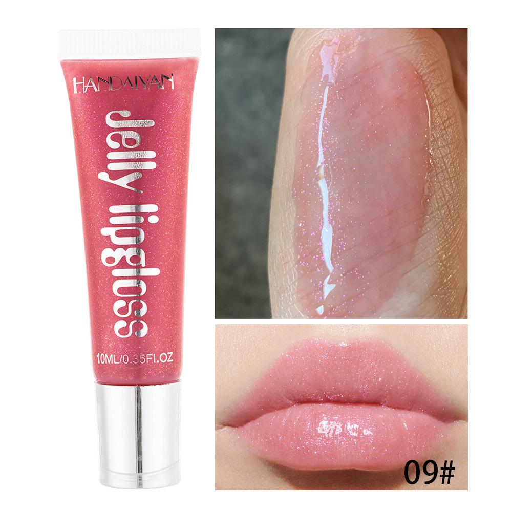 HANDAIYAN Snoepkleur Slang Jelly Lipgloss Transparante Glêzen Lipgloss Spegel Oerflak Lip Glêsfersneeisjes Dudu Lip