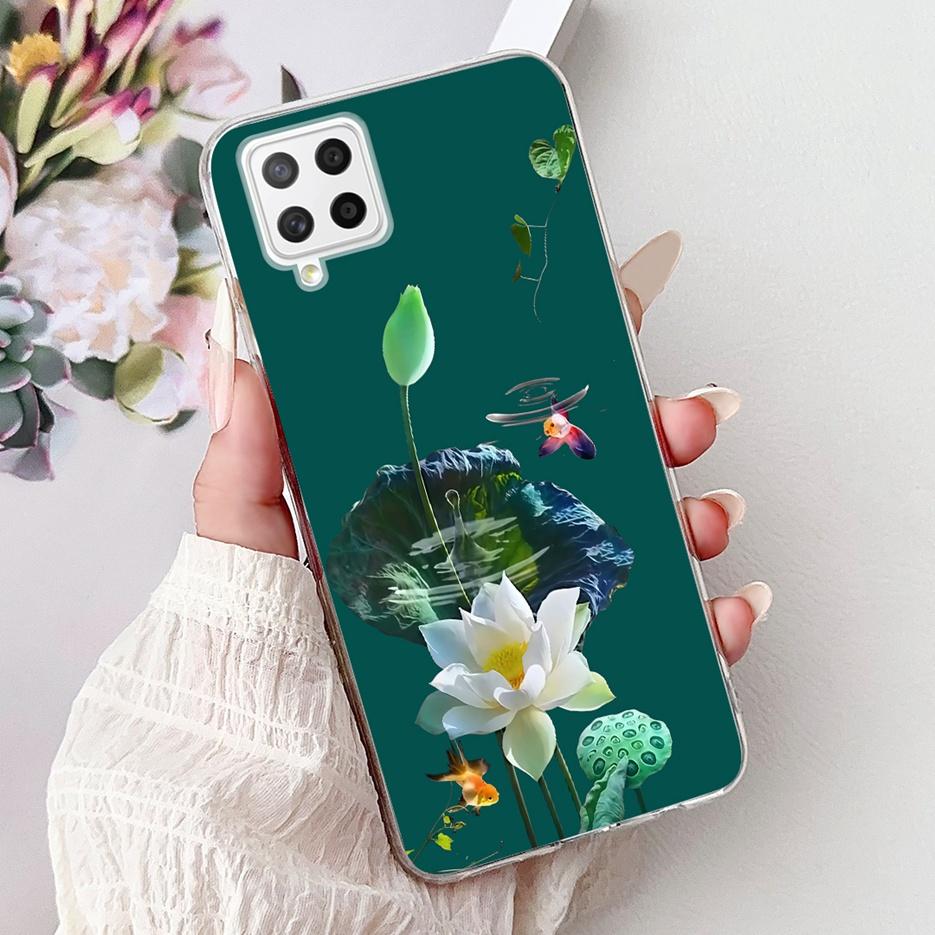 For Samsung Galaxy A22 4G Case Coloful Flowers Painted Cover Soft Slim Phone Case For Samsung A22 A 22 Galaxy A42 5G Fundas Bags