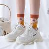 Spring/Summer Women's Floral Mori Girl Thin Mid-Calf Socks - European & American Style