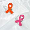 Red Awareness Ribbon Pins Love Care HIV AIDS Pink Ribbon Against Breast Cancer Lapel Badge Multi-coloured Dripping Oil Brooch