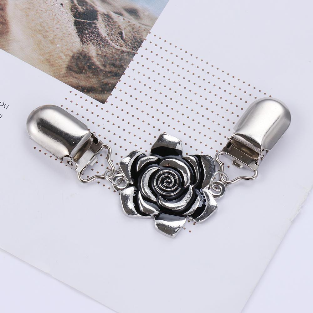 Rhinestone Clothing Metal Holder Sweater Shawl Clips Duck-mouth Plated Clasps Cardigan Collar Clip Butterfly Bow Brooches