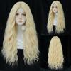 PARK YUN Long Curly Wave Ash Wig For Women Daily Use Cosplay High Density Synthetic Layered Wigs Natural Looking With Bangs