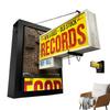 Record Store Wall Light Wall Decor Antique Shop Lightbox Yellow Eye-Catching Sign Elegant Exquisite Illumination for Living Room