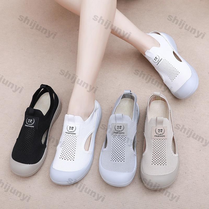 Women Shoes 2026 Summer New Breathable Mesh Hollow Non Slip Running Shoes Comfortable Soft Sole Lightweight Women Casual Shoes