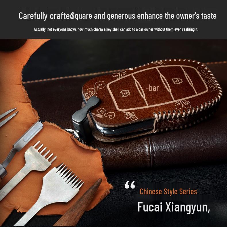 High-End Cowhide Key Case for Dongfeng Fengguang Ix5/ix7/560/580 Cars