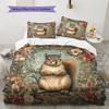 Squirrel Pattern Bedding Home Decoration Birthday Gift (1 * Duvet Cover + 2 * Pillowcase, Without Core)