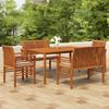 Day and Night - Day and Night Garden Dining Set 5 Pieces and Solid Acacia Wood Cushions
