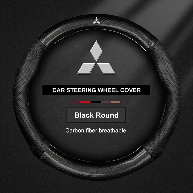 For Mitsubishi Outlander Pajero Asx Colt Lancer EX Evolution X L200 Triton RALLIART Delica Eclipse Car Steering Wheel Cover