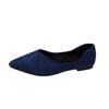 2024 Summer Women's Pointed Toe Suede Flats - Solid Color, Shallow Mouth, Low-Top Loafers
