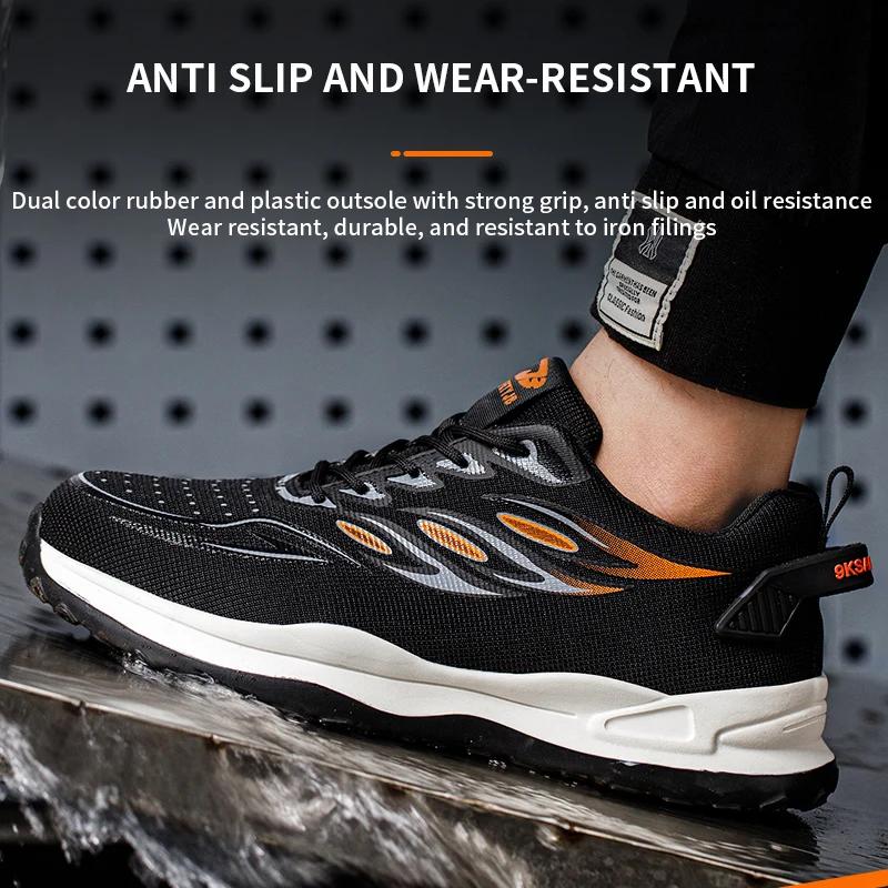New Fashion Indestructible Men Safety Shoes Work Sneakers Anti-smash Anti-puncture Industrial Male Footwear