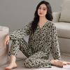 Pajamas Women's Spring and Autumn Cotton Long-sleeved 1011 New Autumn and Winter Middle-aged Mother Casual Large-size Loungewear Set