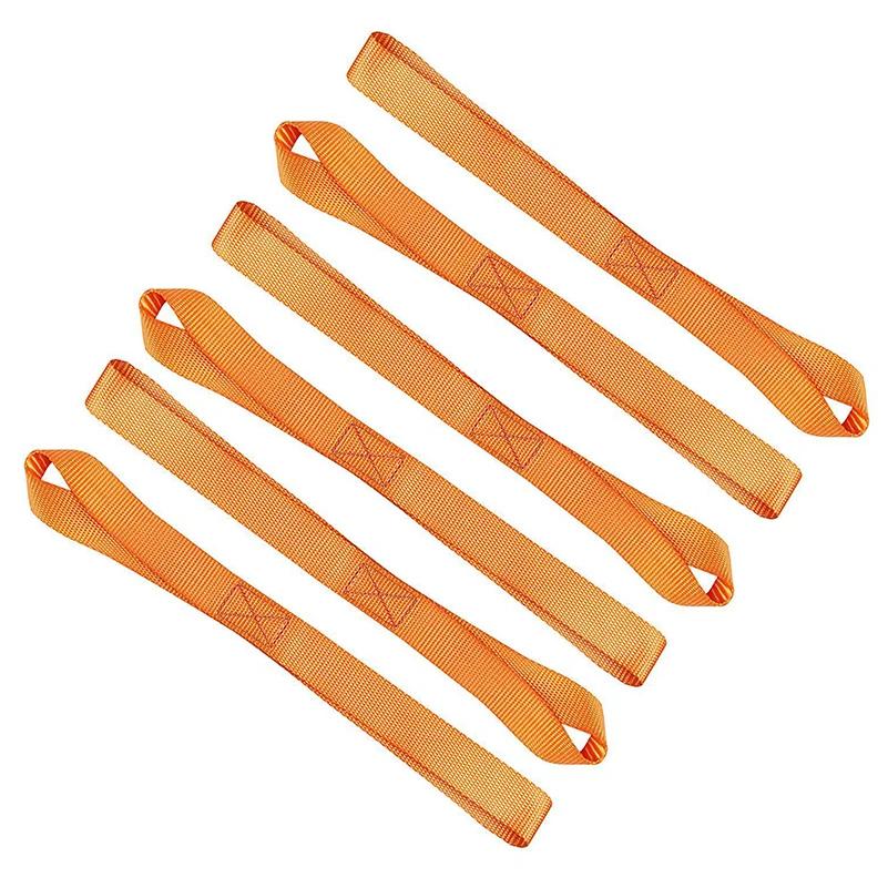 6pcs Soft Loop Tie Down Straps For Securing Cargo ATV UTV Motorcycles Scooters Dirt Bikes Lawn Garden Equipment 15.9inch/40.5cm