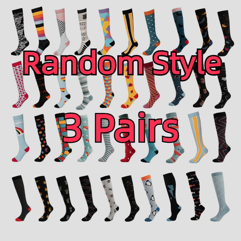 3 Pair Copper Compression Socks Women Men Anti Fatigue Pain Relief Graduated Unisex Compression Stockings Knee High 15-20 Mmhg