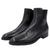 Luca Grossi Women's black leather low-heel ankle boots, size 35 1/2 shoes 35.5 blackUsed