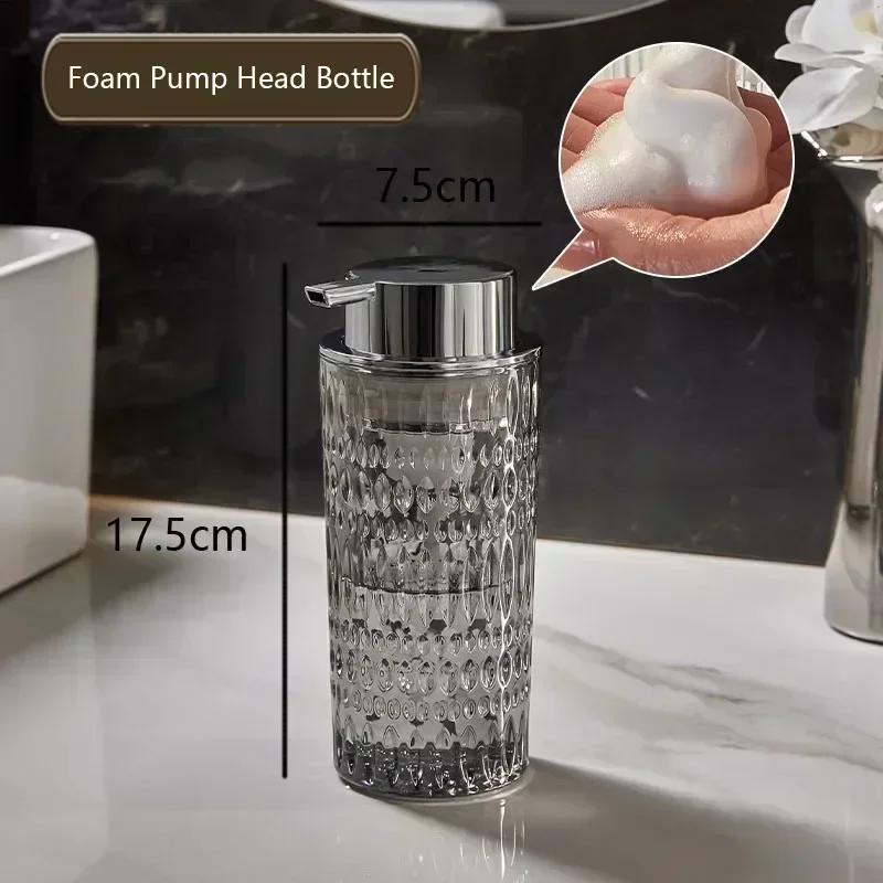 

High End Glass Press Type Пляшка для мила Домашній декор Пляшки з піною для шампуню Пляшка з диспенсером для гелю для душу Аксесуари для ванної кімнати