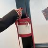 2025 New Korean High-end Cylinder Bucket Bag Splicing Contrasting Color Messenger Bag Women's Ins Versatile Shoulder Bag