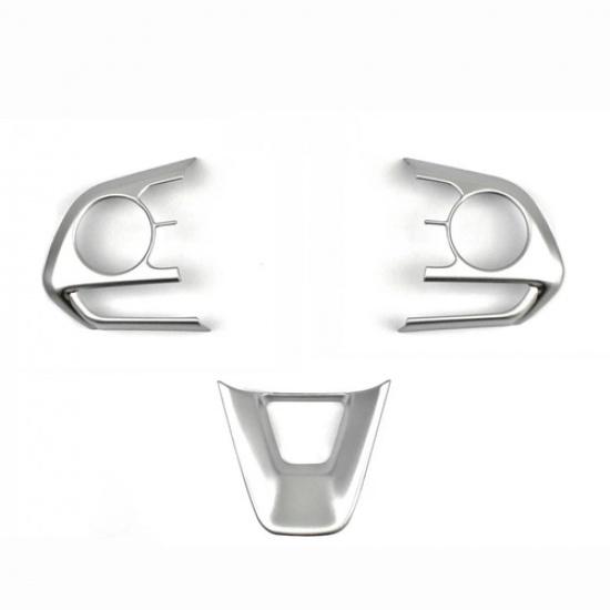 Matte silver internal Steering Wheel Trim 3pcs For Toyota Corolla -2025