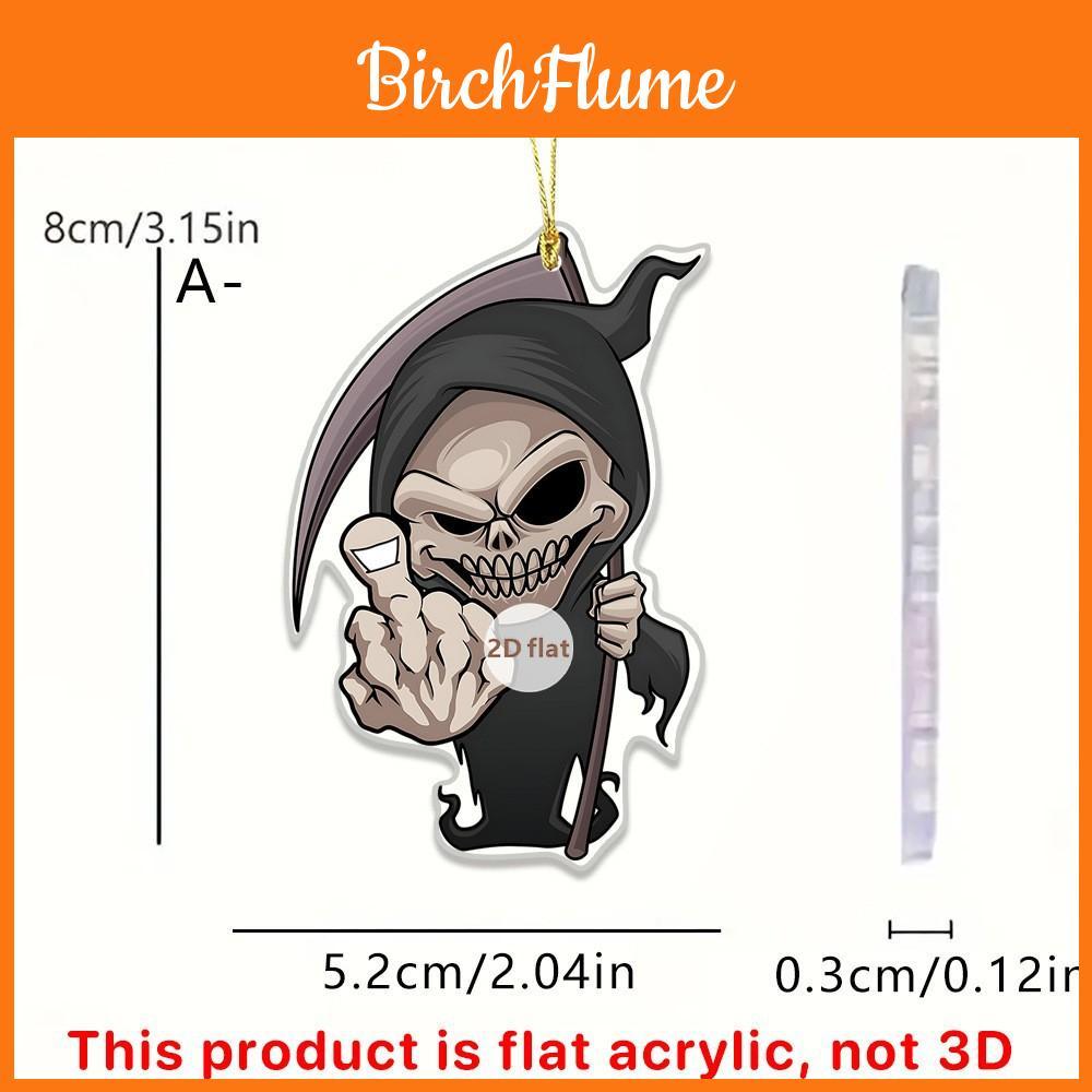 Halloween Themed Skull Pattern Acrylic Pendant For Car Accessories
