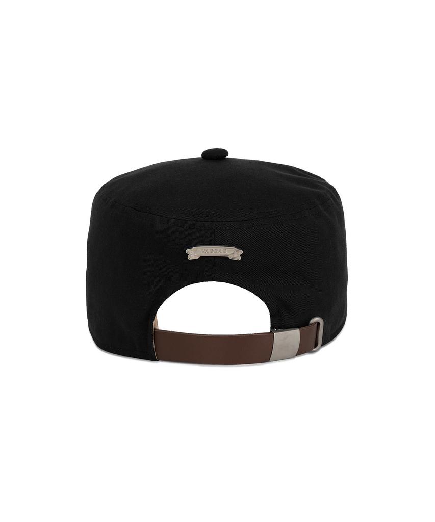 Bajal Leaf Vz Monogram Twill Pillbox Cap Black