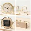 Artistic Clock Sculpture Table Timepiece Free Standing 32.2x6x17.5cm for Living Room