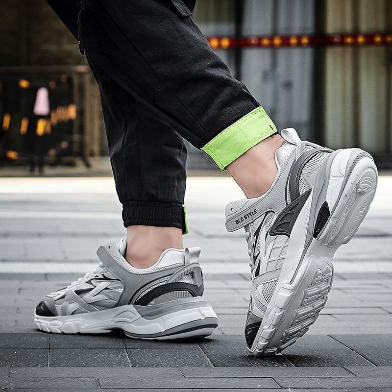 Унисекс модная обувь для пар ретро кроссовки для папы 44 сапфир синий — фото 15