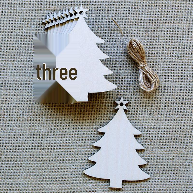 Rustikaler Holz-Weihnachtsbaum-Anhänger DIY Dekorationszubehör